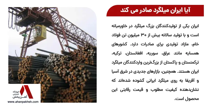 آیا ایران میلگرد صادر می کند