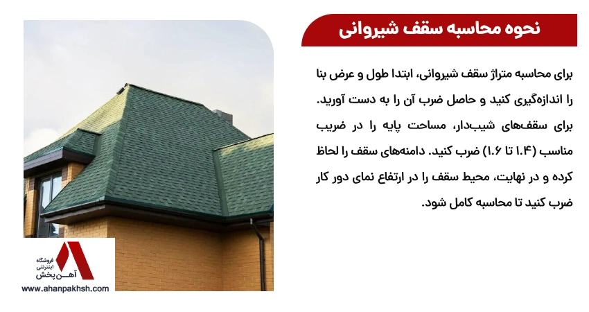 نحوه محاسبه سقف شیروانی