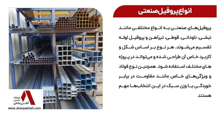 انواع پروفیل صنعتی