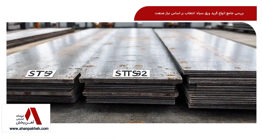 بررسی جامع انواع گرید ورق سیاه: انتخاب بر اساس نیاز صنعت