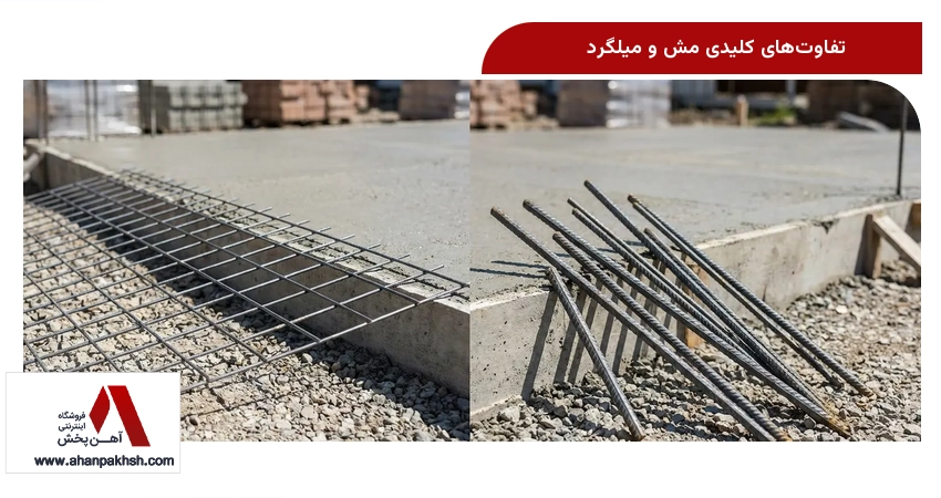 تفاوت‌های کلیدی مش و میلگرد