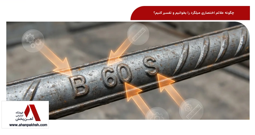 چگونه علائم اختصاری میلگرد را بخوانیم و تفسیر کنیم؟